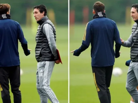 Bất mãn, Ozil "đại chiến" với HLV Emery ngay trên sân tập