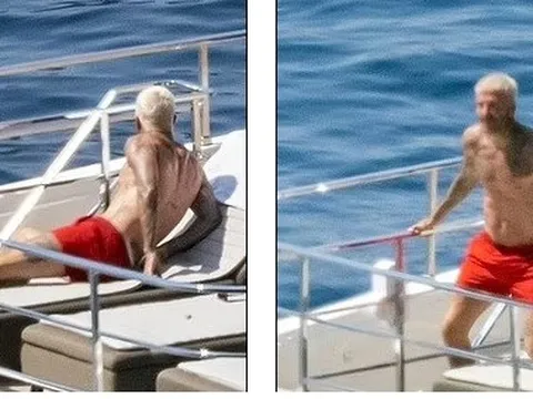 Beckham đầu bạc trắng, giải trình với cảnh sát vì con trai vi phạm pháp luật