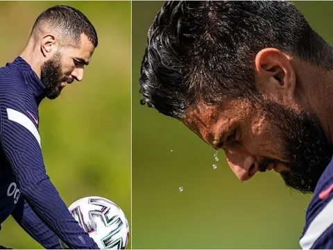 Benzema - Giroud chạy đua cật lực trước đại chiến tuyển Đức