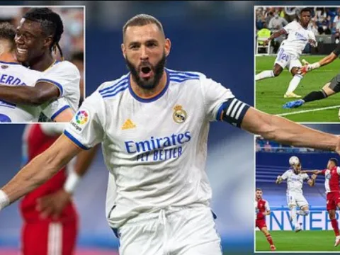 Benzema nã hat-trick, Real thắng tưng bừng Celta Vigo tại Bernabeu
