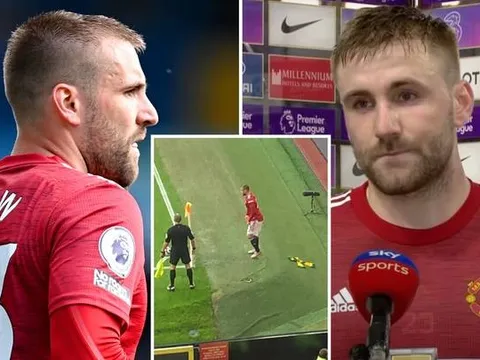 Bị CĐV ném đồ, Luke Shaw vẫn hành xử đáng nể
