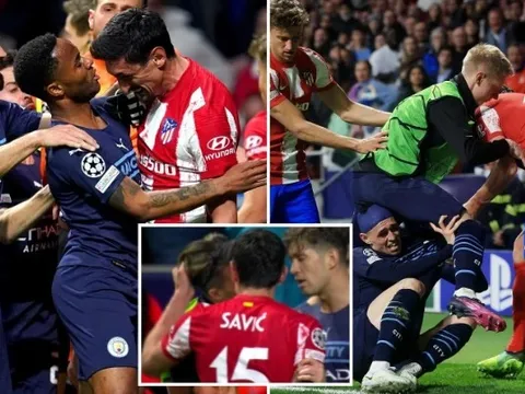 Biến căng ở Metropolitano, Savic một mình "cân" 3 sao Man City