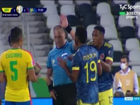 Brazil hạ Colombia trong một trận cầu đầy tranh cãi