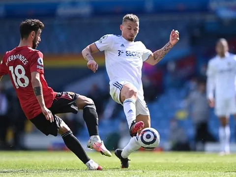 'Bỏ túi' Bruno Fernandes, sao Leeds chặn luôn cửa thắng của Man Utd