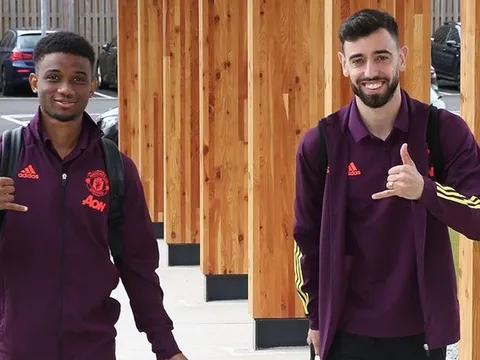 Amad Diallo lập siêu phẩm nhờ công của Bruno Fernandes