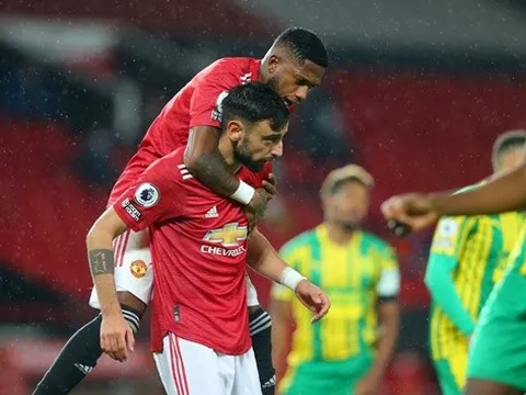 Cảm xúc "đánh đu" của Bruno Fernandes trong trận thắng West Brom