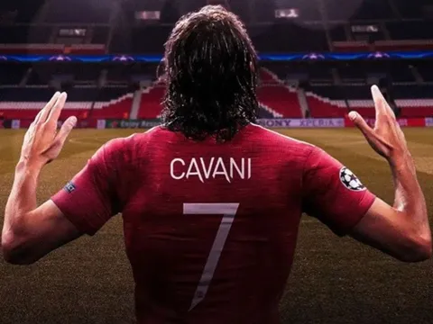 Cavani lần đầu lên tiếng khi nhận “số 7” huyền thoại của M.U