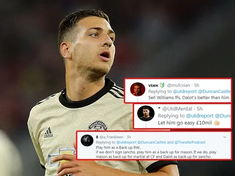 CĐV Man Utd: "Đừng bán, cậu ấy sẽ đá dự bị cho Jadon Sancho"