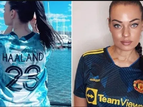 Chân dài Na Uy nài nỉ Haaland gia nhập MU