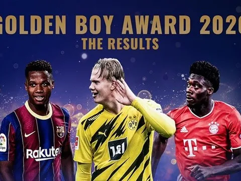 Chi tiết kết quả cuộc đua Golden Boy: Haaland quá vượt trội, Sancho ngoài top 3