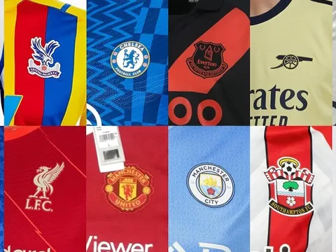 Chiêm ngưỡng áo sân khách của 18 CLB Ngoại hạng Anh mùa 2021/22