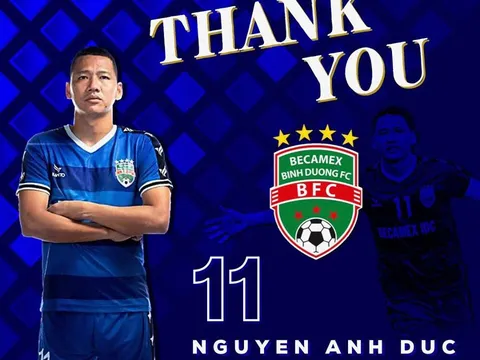 CHÍNH THỨC: Anh Đức chia tay B.Bình Dương, bỏ ngỏ khả năng giã từ sự nghiệp