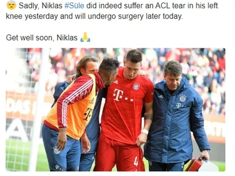 CHÍNH THỨC: Bayern xác nhận chấn thương của Sule, mất luôn EURO 2020