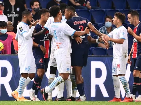 CHOÁNG với trận PSG - Marseille: 14 thẻ vàng, 5 thẻ đỏ và đánh nhau