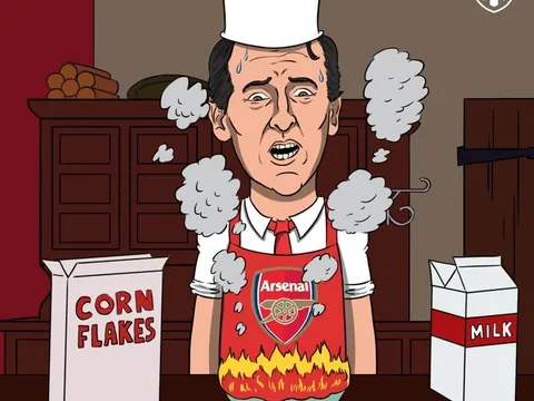 Cười té ghế với "ngày tàn" của Emery tại Arsenal