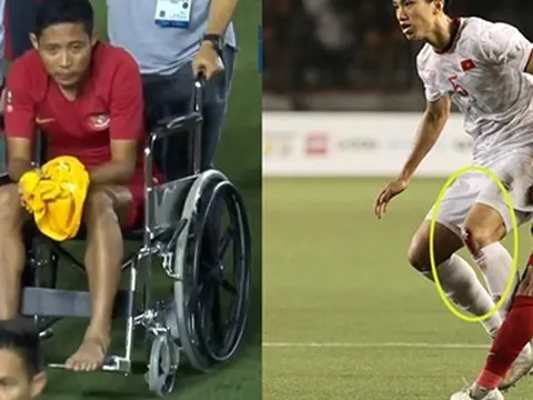 Đã rõ mức độ chấn thương của "Messi Indo" sau pha va chạm với Đoàn Văn Hậu