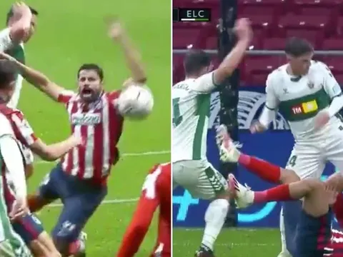 Diego Costa ăn vạ thô thiển, Atletico vẫn được VAR trao penalty