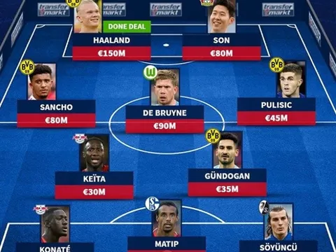 Đội hình 11 cầu thủ giá trị nhất chuyển từ Bundesliga sang Premier League: Vượt ngưỡng 600 triệu!