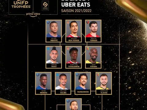 Đội hình tiêu biểu Ligue 1 mùa 2021/22: Vắng bóng Messi, niềm hy vọng Arsenal