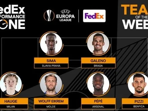 Đội hình tiêu biểu vòng 5 Europa League: Dấu ấn Arsenal