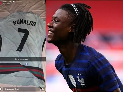 Được Ronaldo đổi áo, "thần đồng" nước Pháp quyết... không giặt