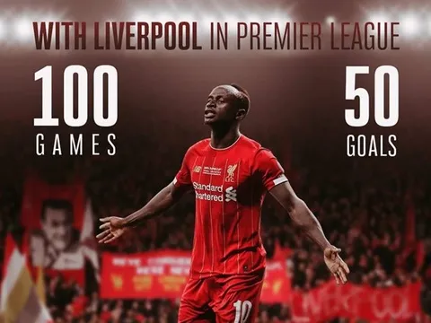 100 trận cán mốc 50 bàn Premier League, Mane vẫn chậm hơn 5 cái tên Liverpool