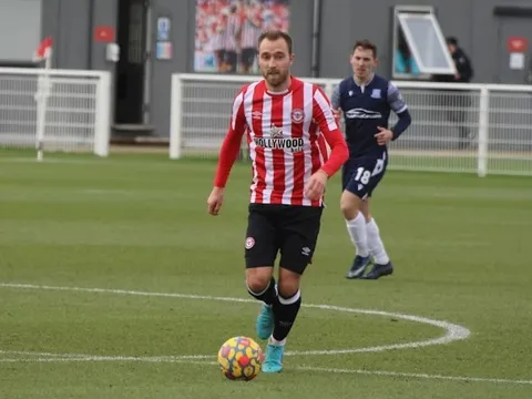 Eriksen tái xuất sân cỏ, có màn debut ấn tượng ở Brentford
