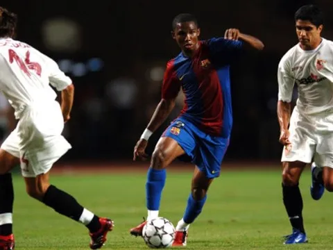 Eto'o thể hiện bản năng sát thủ ở Barcelona