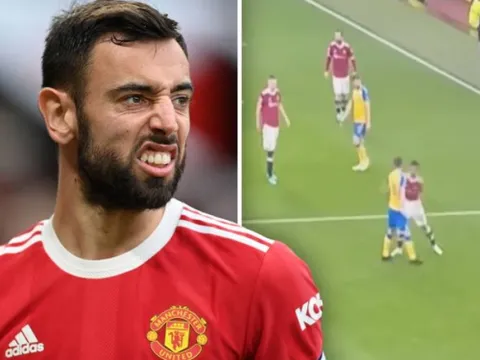 Fernandes đấu vật rồi đấm luôn James Ward-Prowse