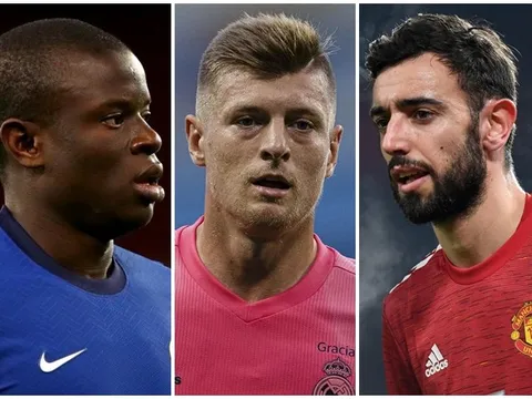 Fernandes, Kroos và Kante: 10 tiền vệ 'hoàn hảo' nhất châu Âu hiện tại