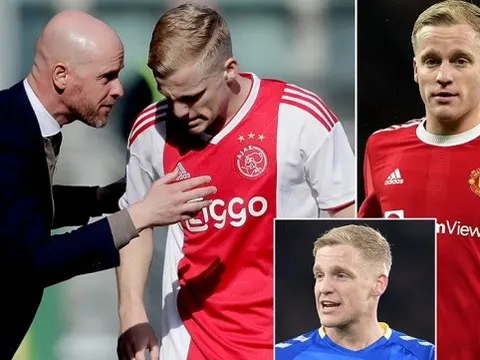 Gặp lại sau 2 năm, Erik ten Hag sốc vì sự thay đổi của Van de Beek