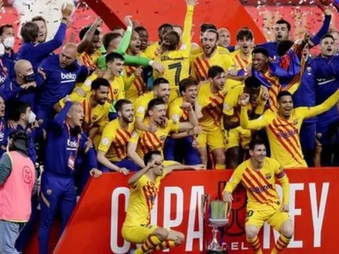 Ghi 4 bàn trong 12 phút, Barcelona vô địch cúp Nhà vua TBN