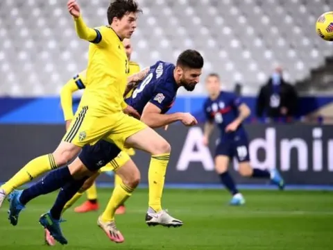 Giroud đánh bại Lindelof, Pháp ngược dòng quật ngã Thụy Điển
