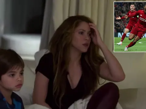 Gương mặt thất thần của bà xã Pique khi Barca bị Liverpool loại cay đắng