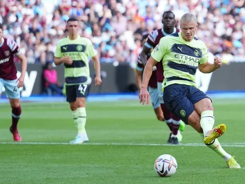 Haaland lập cú đúp, Man City vượt khó trước West Ham
