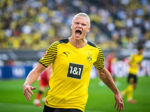 Haaland nổ súng, Dortmund quật ngã Frankfurt trong trận cầu 7 bàn thắng