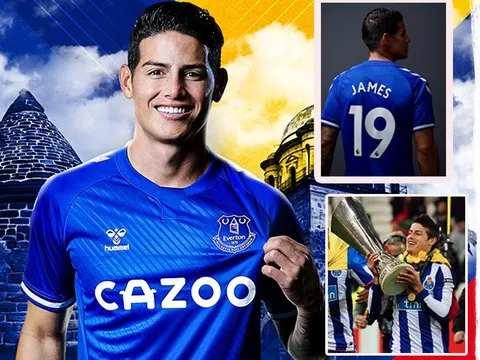 James Rodriguez chọn số tại Everton, nhắc nhớ kỷ niệm ngọt ngào cùng Porto