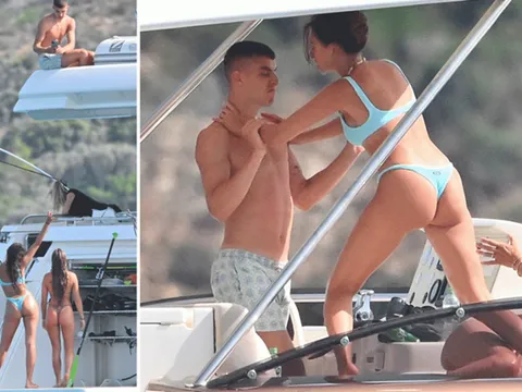 Havertz nô đùa cùng bạn gái sexy
