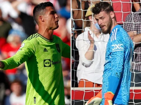 Liên tiếp mắc sai lầm, De Gea khiến Ronaldo phát điên