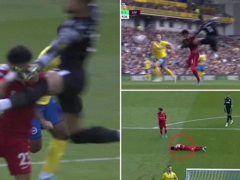 Luis Diaz nằm sân, bị so sánh với pha va chạm kinh hoàng ở World Cup