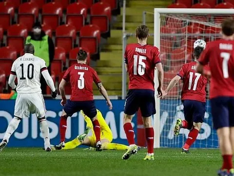 Lukaku lại lập công, Bỉ thoát thua trước Cộng hòa Séc