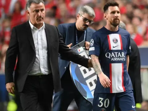 Lý do Messi bị thay ra trận PSG hòa Benfica ở Cúp C1