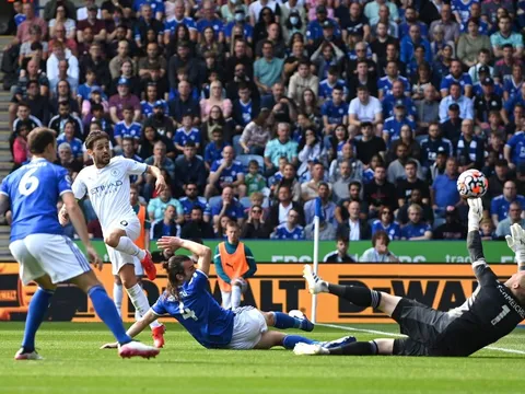 Man City hạ gục Leicester trong trận cầu chặt chẽ