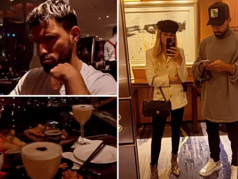 Chấn thương, Aguero giải sầu với bạn gái kém 8 tuổi