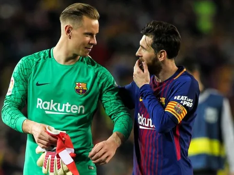 Ter Stegen loại Messi khỏi đội hình đồng đội xuất sắc nhất