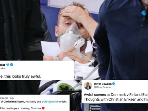 M.U, Ronaldo và nhiều cầu thủ gửi thông điệp ý nghĩa tới Eriksen