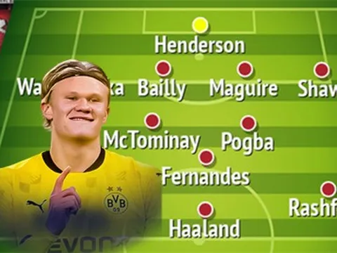 Nếu cập bến OTF, Haaland sẽ giúp Man Utd có 3 đội hình cực "chất"