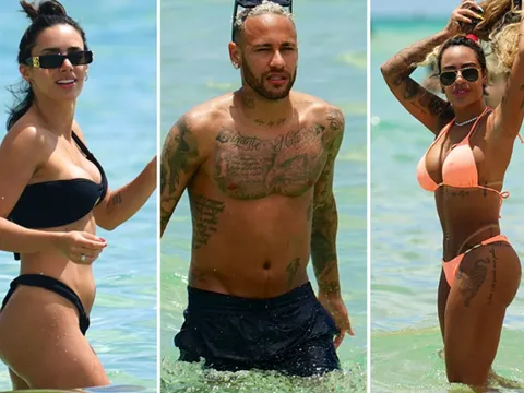 Neymar xuất hiện rạng rỡ bên cạnh 2 người đẹp