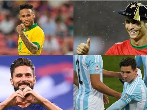 Neymar, Ronaldo đã có bao nhiêu bàn thắng sau 100 trận đầu tiên ở ĐTQG?