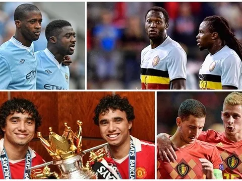 'Đôi cánh lỗi' Man Utd và 9 cặp anh em từng khoác chung màu áo